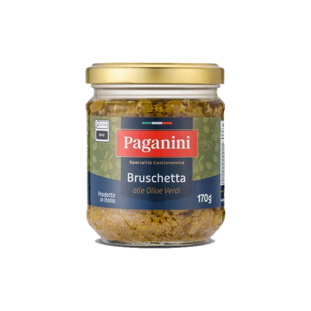 Bruschetta Alle Olive Verdi Paganini - Molho de Azeitonas 170g