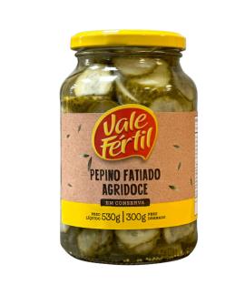 Pepino Fatiado Agridoce Vale Fertil 300g