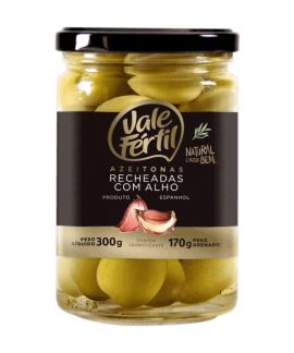 Azeitona Verde Recheada com Alho Vale Fertil 170g