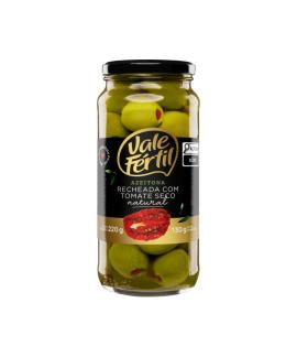 Azeitona Verde Recheada com Tomate Seco Vale Fertil 130g