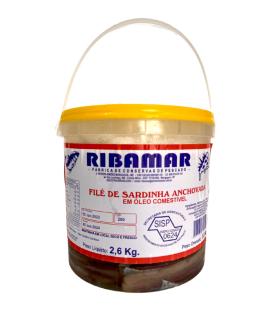 Filé de Sardinha Anchovada Ribamar 2,6kg | Armazém Seu Luiz