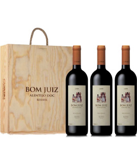 Kit 3 Vinhos Bom Juíz Caixa de Madeira - Armazém Seu Luiz