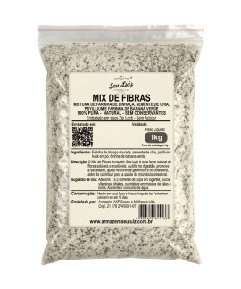 Mix de Fibras Linhaça Chia Psyllium 500g  Uso Culinário