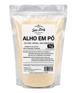 Alho em Pó 100% Puro Importado Vegano 1kg  Armazém Seu Luiz